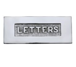 Heritage Brass Letters Embossed Letter Plate (254Mm X 101Mm), Polished Chrome