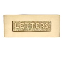 Heritage Brass Letters Embossed Letter Plate (254Mm X 101Mm), Satin Brass