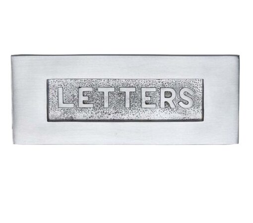 Heritage Brass Letters Embossed Letter Plate (254Mm X 101Mm), Satin Chrome