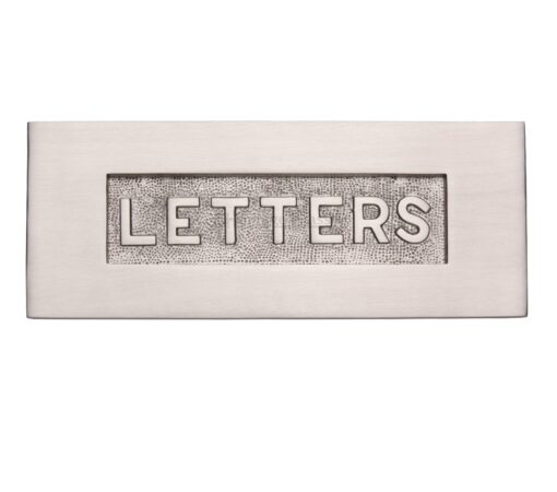 Heritage Brass Letters Embossed Letter Plate (254Mm X 101Mm), Satin Nickel