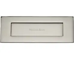 Heritage Brass Letter Plate (Various Sizes), Polished Nickel