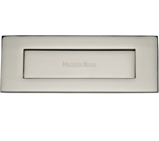 Heritage Brass Letter Plate (Various Sizes), Polished Nickel