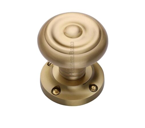 Heritage Brass Aylesbury Mortice Door Knobs, Satin Brass (Sold In Pairs)