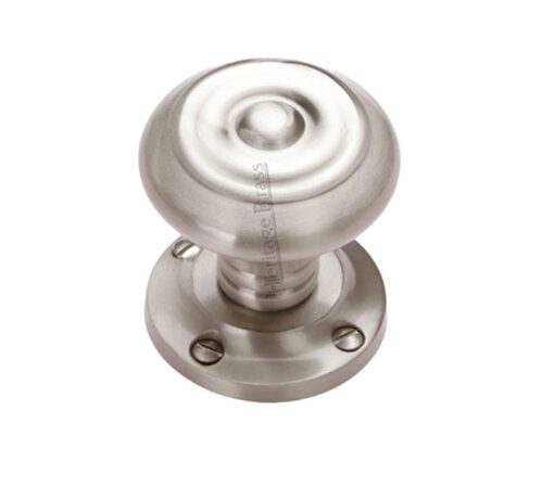 Heritage Brass Aylesbury Mortice Door Knobs, Satin Nickel (Sold In Pairs)