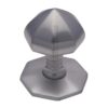 Heritage Brass Faceted Centre Door Knob, Satin Chrome