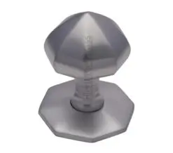 Heritage Brass Faceted Centre Door Knob, Satin Chrome