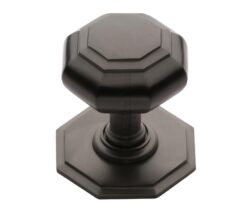 Heritage Brass Octagonal Tiered Centre Door Knob, Matt Bronze