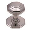 Heritage Brass Octagonal Tiered Centre Door Knob, Polished Chrome