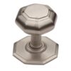 Heritage Brass Octagonal Tiered Centre Door Knob, Satin Nickel