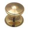 Heritage Brass Round Centre Door Knob, Polished Brass