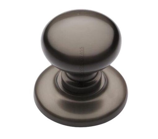 Heritage Brass Round Centre Door Knob, Matt Bronze