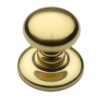 Heritage Brass Round Centre Door Knob, Polished Brass