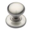 Heritage Brass Round Centre Door Knob, Satin Nickel