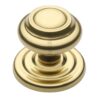 Heritage Brass Round Centre Door Knob, Polished Brass