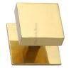 Heritage Brass Square Centre Door Knob, Polished Brass