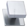 Heritage Brass Square Centre Door Knob, Satin Chrome