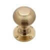 Heritage Brass Reeded Mortice Door Knobs, Polished Brass (Sold In Pairs)