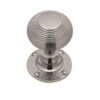 Heritage Brass Reeded Mortice Door Knobs, Polished Chrome (Sold In Pairs)