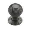 Heritage Brass Reeded Cabinet Knob, Matt Bronze