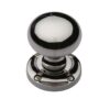 Heritage Brass Victoria Mortice Door Knobs, Polished Nickel (Sold In Pairs)