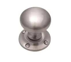 Heritage Brass Victoria Mortice Door Knobs, Satin Chrome (Sold In Pairs)