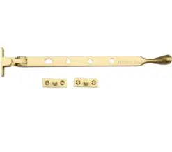 Heritage Brass Bulb End Casement Stay (8", 10" Or 12"), Satin Brass