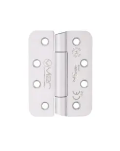 Grade 14 Concealed Bearing Hinge Stainless Steel Radius - Grade 201 - 102 x 76 x 3mm - Hospital Tip