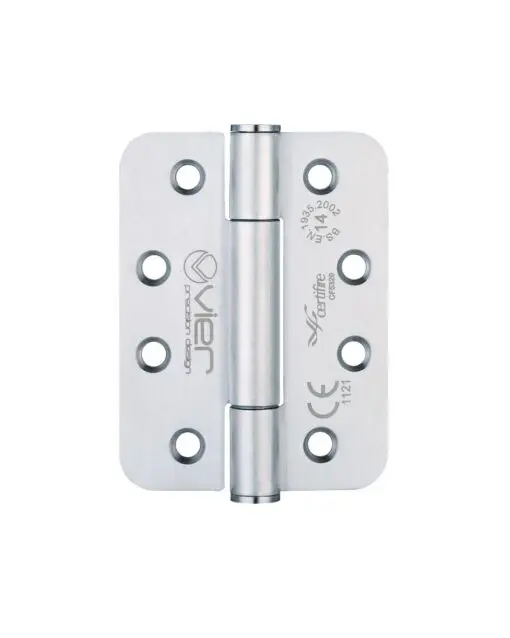 Grade 14 Concealed Bearing Hinge Stainless Steel Radius - Grade 201 - 102 x 76 x 3mm (PAIR)