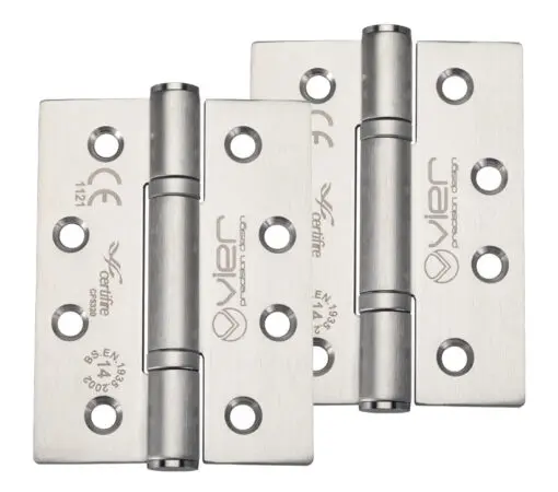 Zoo Hardware Vier Precision 4 Inch Grade 14 High Performance Hinge, Satin Stainless Steel (Sold In Pairs)