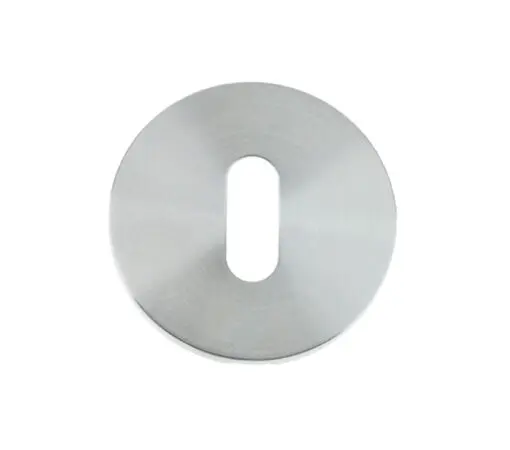 Zoo Hardware Vier Standard Profile Key Escutcheon, Satin Stainless Steel