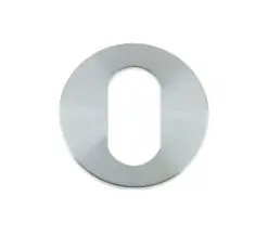 Zoo Hardware Vier Oval Profile Key Escutcheon, Satin Stainless Steel