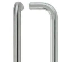 D Pull Handle (19mm OR 21mm Bar Diameter), Satin Stainless Steel