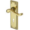 Heritage Brass Edwardian Polished Brass Door Handles (Sold In Pairs)