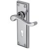 Heritage Brass Edwardian Polished Chrome Door Handles (Sold In Pairs)