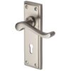 Heritage Brass Edwardian Satin Nickel Door Handles (Sold In Pairs)