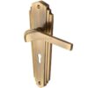 Heritage Brass Waldorf Art Deco Style Door Handles, Antique Brass (Sold In Pairs)