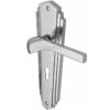 Heritage Brass Waldorf Art Deco Style Door Handles, Polished Chrome (Sold In Pairs)