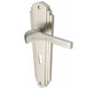 Heritage Brass Waldorf Art Deco Style Door Handles, Satin Nickel (Sold In Pairs)