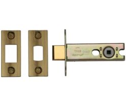 Heritage Brass 3 Or 4 Inch Tubular Bathroom Deadbolts, Antique Brass -