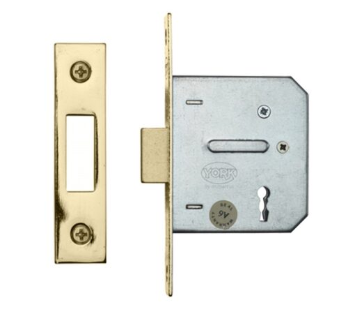 Heritage Brass 3 Lever Dead Locks, Polished Brass