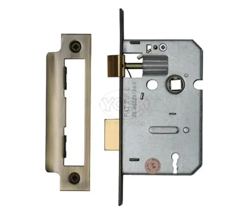 Heritage Brass 3 Lever Sash Locks (Bolt Through), Antique Brass -