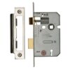 Heritage Brass 3 Lever Sash Locks (Bolt Through), Polished Chrome / Polished Nickel -