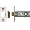 Heritage Brass Standard Duty 2.5 Inch Or 3 Inch Tubular Latches (Bolt Through), Polished Chrome / Polished Nickel