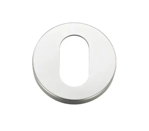 Zoo Hardware Architectural Aluminium Oval Profile Escutcheon, Satin Aluminium