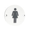 Zoo Hardware Zss Door Sign - Female Sex Symbol, Polished Stainless Steel