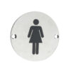 Zoo Hardware Zss Door Sign - Female Sex Symbol, Satin Stainless Steel