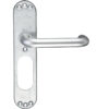 Zoo Hardware Architectural Aluminium Rtd Lever On Inner Long Backplate, Satin Aluminium