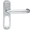 Architectural Aluminium RTD Lever On Inner Backplate, Satin Aluminium (sold in pairs)