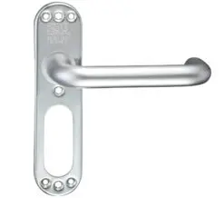 Architectural Aluminium RTD Lever On Inner Backplate, Satin Aluminium (sold in pairs)