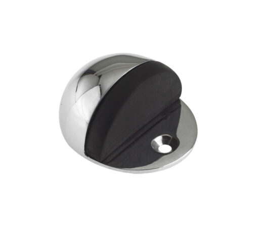 Zoo Hardware Oval Floor Mounted Door Stop (40Mm X 48Mm), Polished Chrome